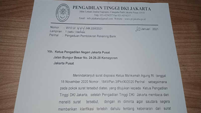  Buntut Pemblokiran Rekening KSBSI, Ketua PN Jakarta Pusat Segera Dipanggil  