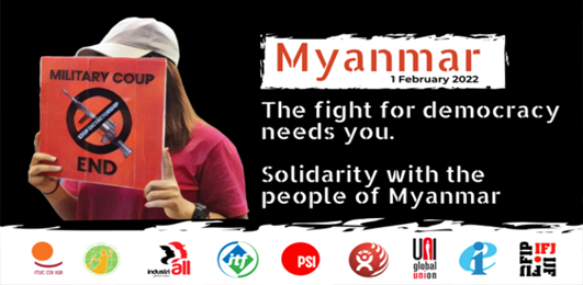  ITUC Serukan Penggalangan Dana Untuk Gerakan Demokrasi di Myanmar 